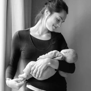 T-shirt de maternité et d'allaitement Life - Noir