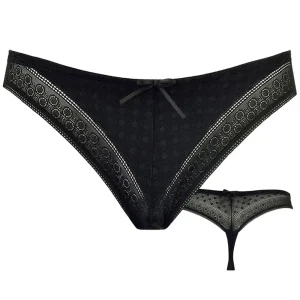 Tanga de grossesse MOSAIC - Noir