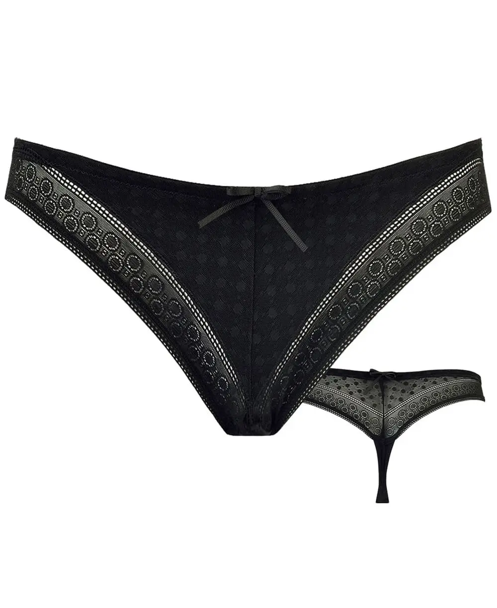 Tanga de grossesse MOSAIC - Noir – Image 2