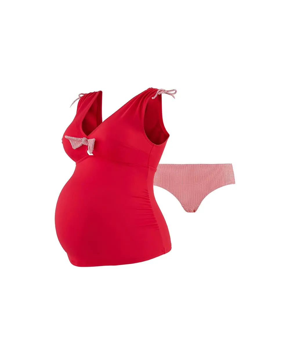Tankini de grossesse St-Tropez - Rouge – Image 3